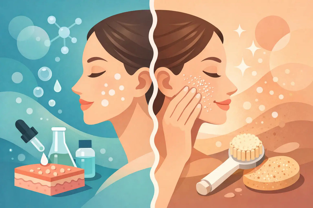 Chemical vs Physical Exfoliation for Your Skin
